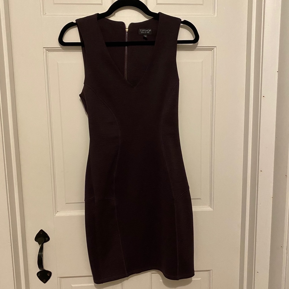 TOP SHOP BODY CON DRESS deep purple